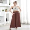 noflik Women's Boho Elastic High Waisted Flowy Long Maxi Skirts with Pockets (Chocolate, S) view 2
