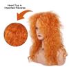 MEIRIYFA 80s Rocker Punk Wig Long Curly Wig for Men and Women Retro Mullet Wigs for Halloween Costume Cosplay Party (Orange) view 4