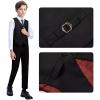 Boys Suit Tuxedo Set Dress Vest Pants Set Kids Black Suits for Boys Ring Bearer Wedding Outfits Size 2T view 3