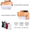 Sugar Sunday 4 Pack Long Cotton Camisole Spaghetti Strap Tank Top for Women Basic Cami Tops Womens Undershirts Multicolor-02 XX-Large view 3