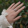 CHIC & ARTSY Sterling Silver Acorn & Oak Leaf Ring - Adjustable, Dainty Finger Ring for Women view 2