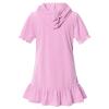 Girls Hooded Zip Terrys Coverups Swim Beach Cover Up Cotton Summer Short Sleeve Bathing Suit Toddler (Pink, 8-9 Years) view 2