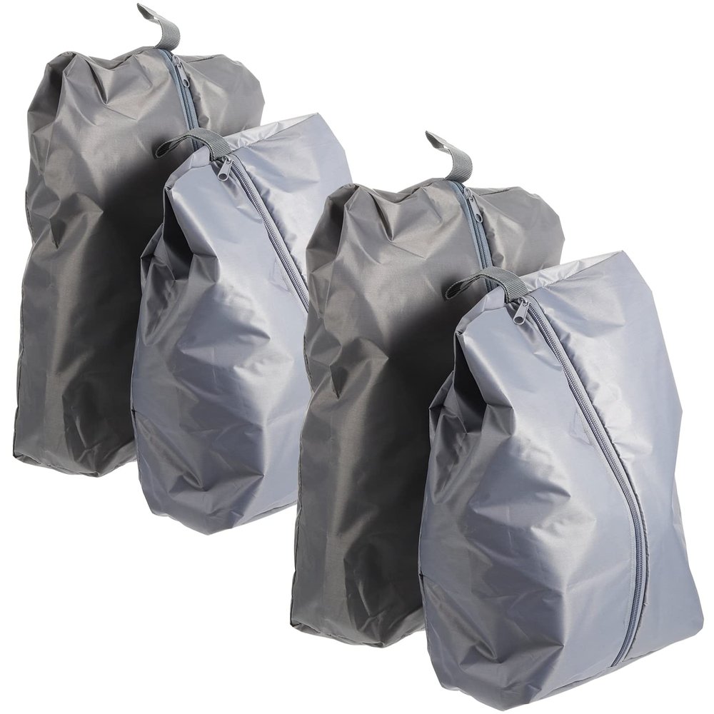 BESPORTBLE 4pcs Shoe Storage Bag Travel-friendly Organizer for Sneakers and Clothes Pouch for Packing and Travel Use Grey