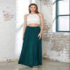 noflik Women's Boho Elastic High Waisted Flowy Long Maxi Skirts with Pockets (Ash Hunter, XL) view 2
