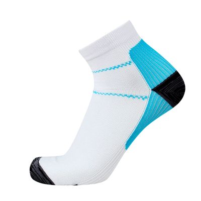YOLAI Men's and Women's Athletic Socks Cycling Compression Low Cut Socks Breathable Cushioned Workout Socks (Blue, L/XL)