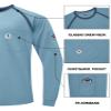 VANDISI FR Shirts for Men 100% Cotton 5.5oz Lightweight NFPA2112/CAT2 Flame Resistant Shirts for Men Long Sleeve Multi-Pockets Smoke Blue view 4