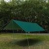 Camping Tarp Waterproof 10x12ft, Ultralight Hammock Rain Fly, Bushcraft Survival Shelter, Portable Ripstop Sunscreen Awning Canopy with Silver Coating for Footprint, Hiking, Outdoor Adventure view 2