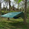 Camping Tarp Waterproof 10x12ft, Ultralight Hammock Rain Fly, Bushcraft Survival Shelter, Portable Ripstop Sunscreen Awning Canopy with Silver Coating for Footprint, Hiking, Outdoor Adventure view 4