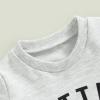 YINGISFITM Baby Boy Clothes Toddler Summer Letter Short Sleeve T Shirts Top Boy Shorts Cute Outfit Infant 2Pcs Set (Little dude grey,18-24 Months) view 4