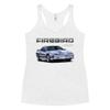 1985 Trans Am Firebird 80s Retro Aesthetic Custom Car Club Women's Racerback Tank Heather White view 1