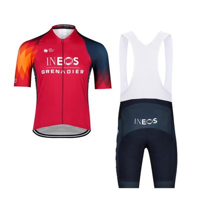 2023 Pro Team Grenadier ineos Cycling Jersey Set For Men,Breathable MTB Bike Shirt Bib Short Kits GEL Paddad (M)