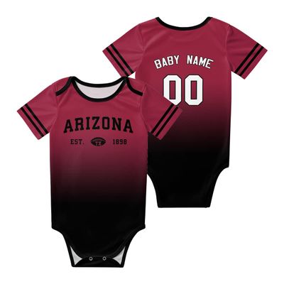 Arizona Custom Newborn Clothes,Baby Gradient Short Sleeve Football Clothes,Personalized Name Number for Fans Newborn & Infants Gifts 3M-2T