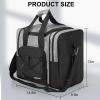 DAFISKY Bowling Ball Bag for Single Ball - Bowling Bag Tote for 1 Ball and Shoes with Padded Holder, 2 Pockets Fits Men & Women bowling Shoes Up To Mens Size 14, GREY view 2
