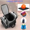 DAFISKY Bowling Ball Bag for Single Ball - Bowling Bag Tote for 1 Ball and Shoes with Padded Holder, 2 Pockets Fits Men & Women bowling Shoes Up To Mens Size 14, GREY view 3