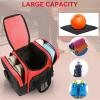 DAFISKY Bowling Ball Bag for Single Ball - Bowling Bag Tote for 1 Ball and Shoes with Padded Holder, 2 Pockets Fits Men & Women bowling Shoes Up To Mens Size 14, Red view 3