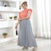 noflik Women's Boho Elastic High Waisted Flowy Long Maxi Skirts with Pockets (H.Grey, XXL) view 2