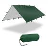 Camping Rain Fly, 10x10ft Mutifunctional Backpacking Rain Fly, Waterproof Survival Shelter Lightweight Sunscreen Awning Canopy with Silver Coating, for Footprint, Hiking, Outdoor Adventure view 1