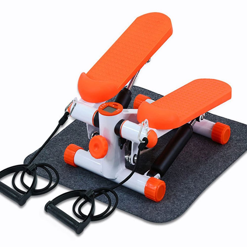 HUHJYUGE Stepper for Exercise, Mini Stepper for Home, Portable Stair Stepper, Vertical Climber Exercise Machine, with LCD Monitor and Resistance Bands,120kg Weight Capacity (B)