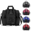 DAFISKY Bowling Ball Bag for Single Ball - Bowling Bag Tote for 1 Ball and Shoes with Padded Holder, 2 Pockets Fits Men & Women bowling Shoes Up To Mens Size 14, BLACK view 1