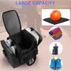 DAFISKY Bowling Ball Bag for Single Ball - Bowling Bag Tote for 1 Ball and Shoes with Padded Holder, 2 Pockets Fits Men & Women bowling Shoes Up To Mens Size 14, BLACK view 3