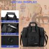 DAFISKY Bowling Ball Bag for Single Ball - Bowling Bag Tote for 1 Ball and Shoes with Padded Holder, 2 Pockets Fits Men & Women bowling Shoes Up To Mens Size 14, BLACK view 4