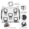BaseGoal Football Nets for Throwing, Quarterback Training Equipment with 5 Target Pockets for Improving Accuracy - 8 x 8 ft Black view 2
