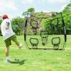 BaseGoal Football Nets for Throwing, Quarterback Training Equipment with 5 Target Pockets for Improving Accuracy - 8 x 8 ft Black view 4