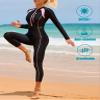 Scuba Equipment One Piece Bathing Suit UPF 50 Boyleg Surfing Rashguard Rash Guard Zip Up Bathing Suit Pink, Large view 3
