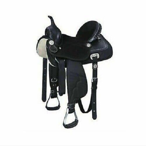 Synthetic Western Barrel Racing Horse Saddle Saba International (15 Inch)