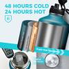 1 Gallon Water Bottle with Straw - 128oz Stainless Steel Water Jug with Sleeve Carrier Bag, Auto Spout Lid, Paracord Handle, Large Insulated Water Bottles Gallon Water Jug, Metal Hydro Thermo Flask view 3