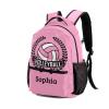 SunFancyCustom Personalized Volleyball Pink Custom Backpack Waterproof Multifunctional Daypack with Name Gift view 2