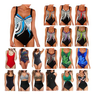 WABEOR One Piece Cutout Swimsuits for Women Sexy Backless High Waisted Swimsuit Cut Out Crisscross Tummy Control Bathing Suit A-Blue