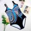 WABEOR One Piece Cutout Swimsuits for Women Sexy Backless High Waisted Swimsuit Cut Out Crisscross Tummy Control Bathing Suit A-Blue view 3