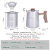 Boundless Voyage Camping Titanium Cup, Mug Ultralight Camping Travel Tea Service Water Cup Outdoor Coffee Pot Kettle Cups Drinkware with Foldable Handle (Kettle+4cups(titanium color) Ti3117D view 2