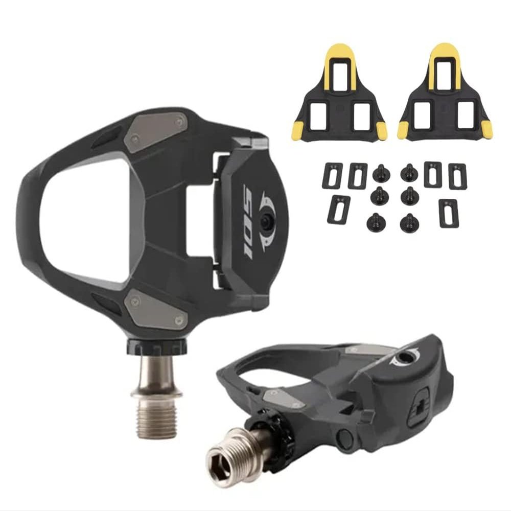 Road Bike Pedals 105 PD-R7000 Carbon Bicycle Self-Locking SPD SL Pedals Compatible with Shimano Bike Pedal SPD-SL+SH11 Cleats Set,2 in 1