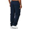 AIFARLD Men's Cargo Pants with Pockets Cotton Hiking Sweatpants Casual Athletic Jogger Sports Outdoor Trousers Relaxed Fit Navy view 2