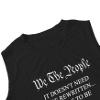 COLORFUL BLING We The People Women Tank Top American Flag Printed Sleeveless Shirt 4th of July Patriotic Vest Top, Black, L view 3
