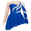 TSSOE Kids Girls Long Sleeve Sequins Printing Ice Roller Figure Skating Dress Illusion Ballet Dancewear E02 6 Years view 1
