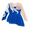 TSSOE Kids Girls Long Sleeve Sequins Printing Ice Roller Figure Skating Dress Illusion Ballet Dancewear E02 6 Years view 4