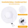 Baby Girl Sun Hat with UPF 50+ Outdoor Adjustable Beach Hat with Wide Brim Bucket Hats (0-6 Months, Pink & White -2pcs) view 3