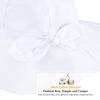 Baby Girl Sun Hat with UPF 50+ Outdoor Adjustable Beach Hat with Wide Brim Bucket Hats (0-6 Months, Pink & White -2pcs) view 4