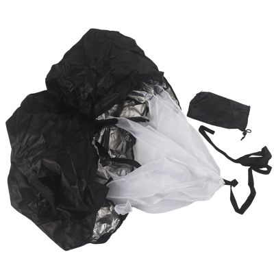 tinysiry Running Speed TrainingChute, Resistance Parachute 56 inch Speed Powerchute Umbrella, Running SprintChute Soccer Football Sport Speed Training Black