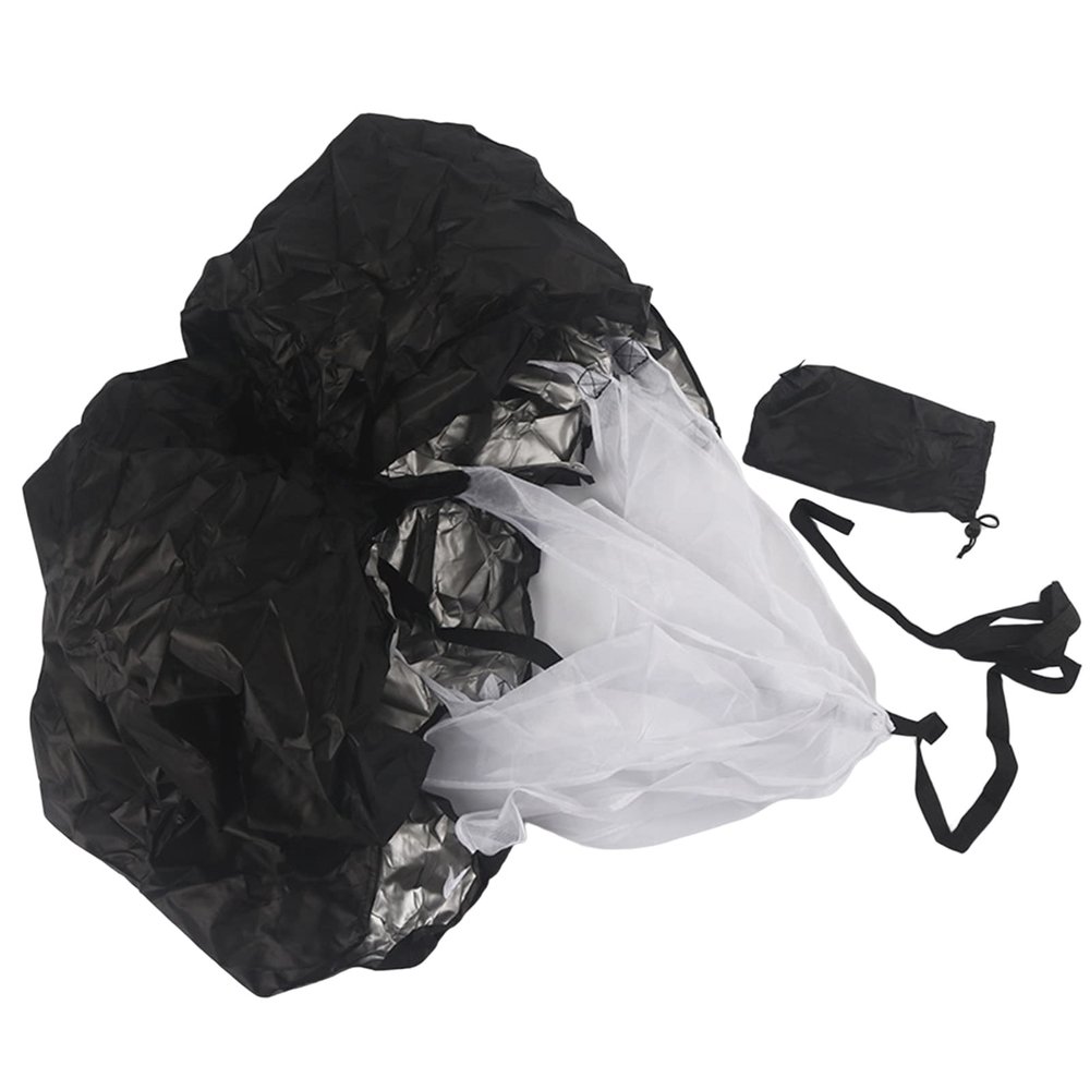 tinysiry Running Speed TrainingChute, Resistance Parachute 56 inch Speed Powerchute Umbrella, Running SprintChute Soccer Football Sport Speed Training Black