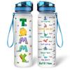 Hyturtle Personalized Dinosaur Lovers 32 Oz 1Liter Motivational Water Bottle, Dinosaur Customized Name Water Bottle With Time Marker, Dino Bottle Gifts For Women Girl Kids On Birthday, Christmas view 1