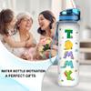 Hyturtle Personalized Dinosaur Lovers 32 Oz 1Liter Motivational Water Bottle, Dinosaur Customized Name Water Bottle With Time Marker, Dino Bottle Gifts For Women Girl Kids On Birthday, Christmas view 3