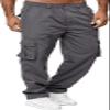 AIFARLD Men's Cargo Pants with Pockets Cotton Hiking Sweatpants Casual Athletic Jogger Sports Outdoor Trousers Relaxed Fit Grey view 1
