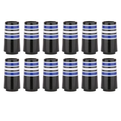 12pcs/Pack Custom Tip 0.355 Golf Ferrules Fit Taper Tip Iron Wedge for Taylormade Titleist Ping Cobra Mizuno etc Golf Brands (Blue Ring)
