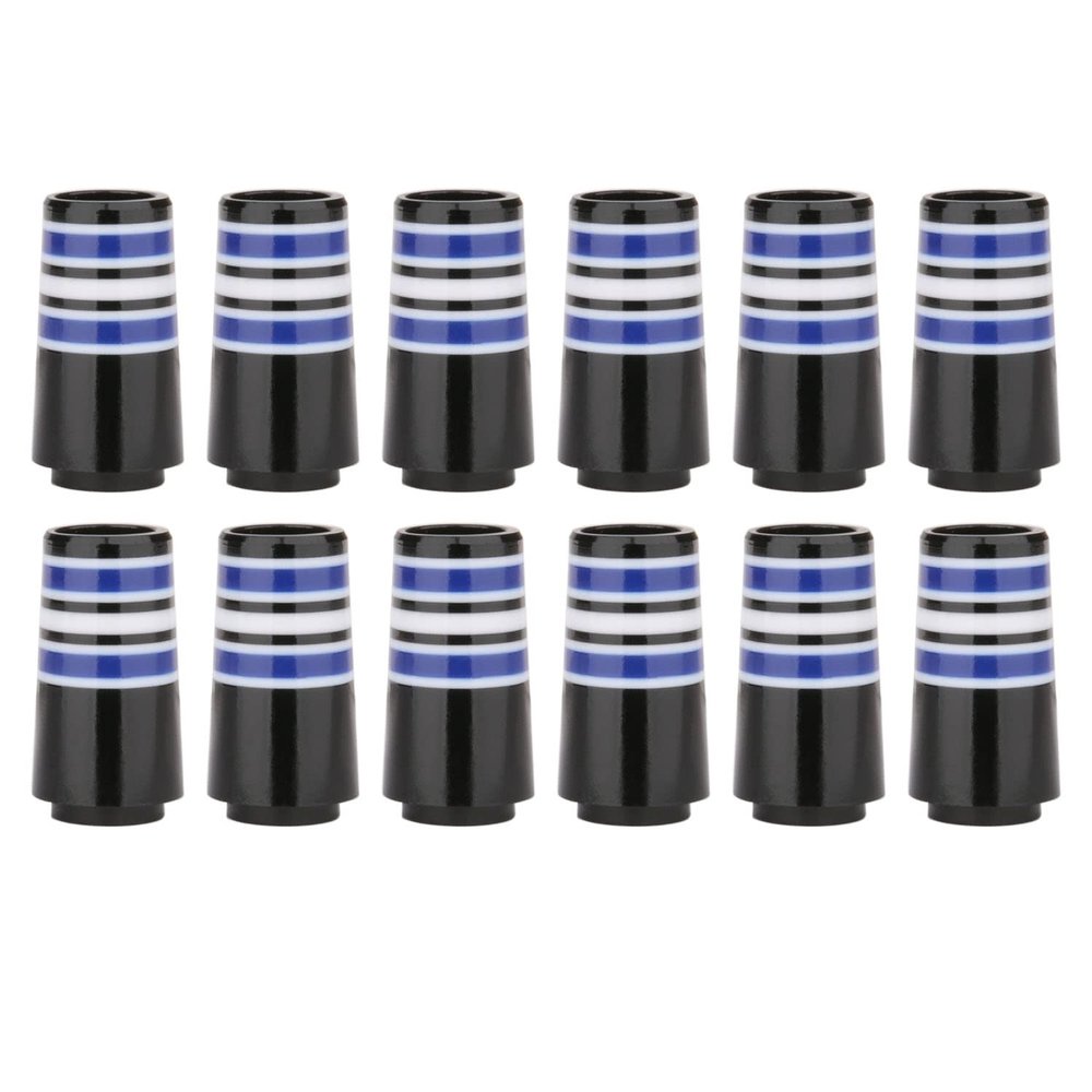 12pcs/Pack Custom Tip 0.355 Golf Ferrules Fit Taper Tip Iron Wedge for Taylormade Titleist Ping Cobra Mizuno etc Golf Brands (Blue Ring)