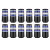 12pcs/Pack Custom Tip 0.355 Golf Ferrules Fit Taper Tip Iron Wedge for Taylormade Titleist Ping Cobra Mizuno etc Golf Brands (Blue Ring) view 1
