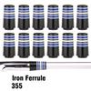 12pcs/Pack Custom Tip 0.355 Golf Ferrules Fit Taper Tip Iron Wedge for Taylormade Titleist Ping Cobra Mizuno etc Golf Brands (Blue Ring) view 3